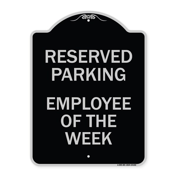 Employee of the Week Heavy-Gauge Aluminum Architectural Sign, 24" x 18", BS-1824-24102